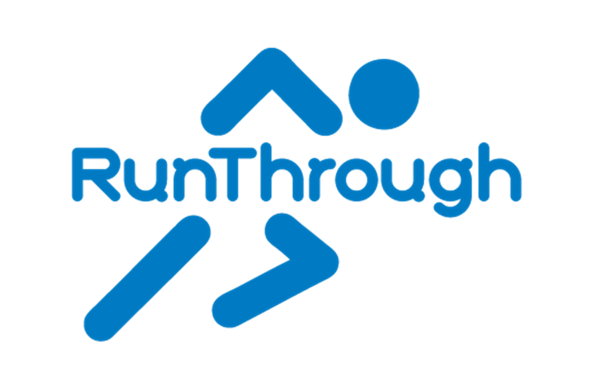 Run through logo