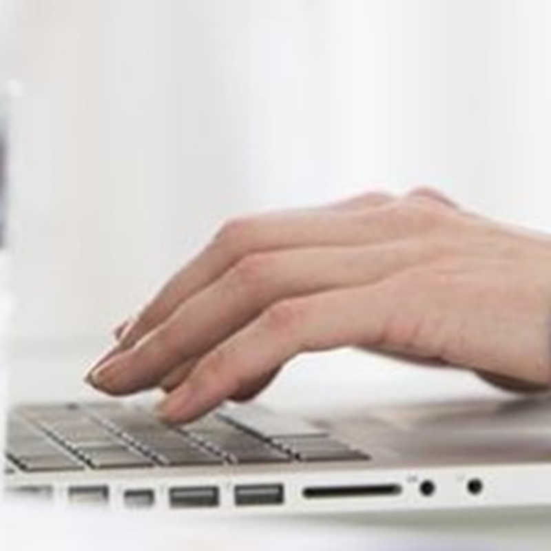 typing hands